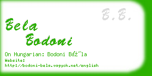 bela bodoni business card